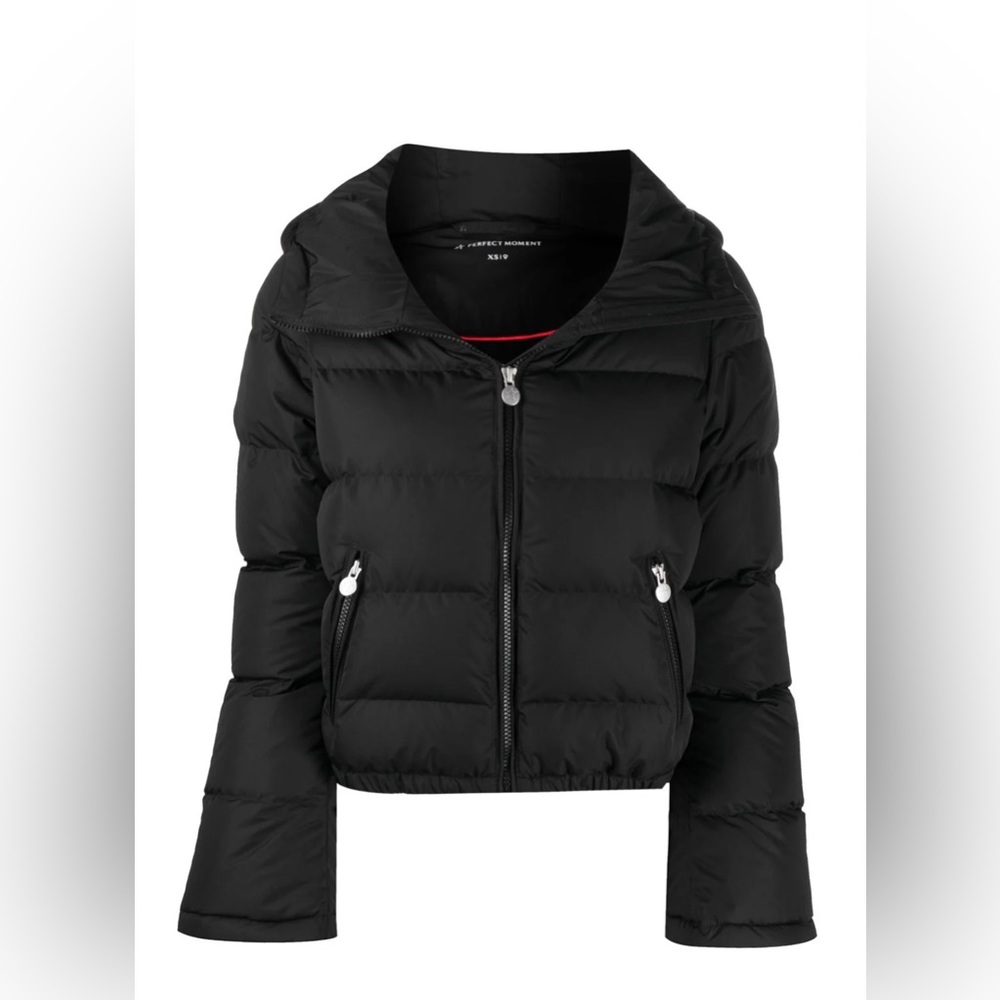 COPY - PERFECT MOMENT, Black Polar Flare Down Ski Jacket, Size Large